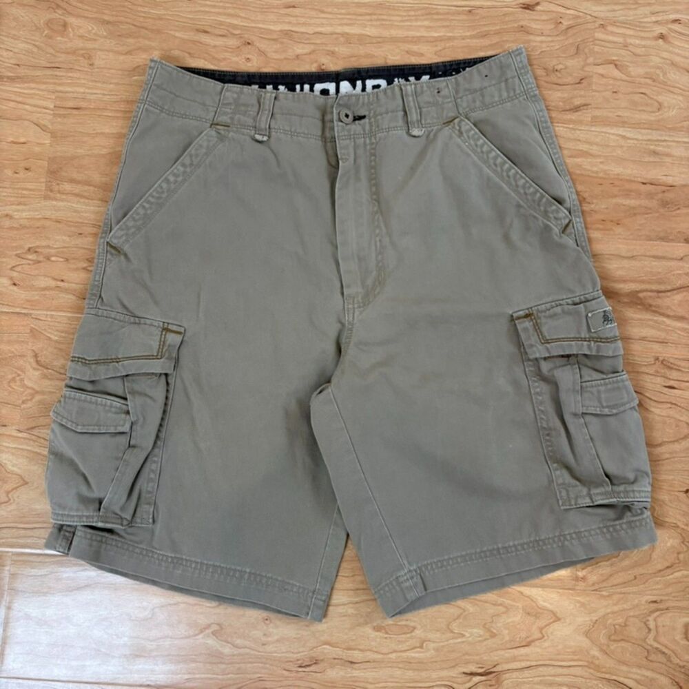 Unionbay Khaki Workwear Streetwear Cargo Shorts Multi Pocket Utility
